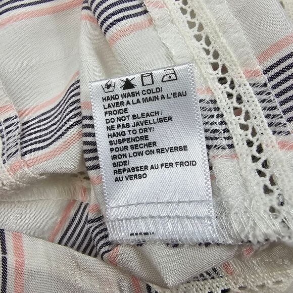 GF Collection Striped Lace Tank‎ with Adjustable Straps Women's Size XS - Picture 6 of 10